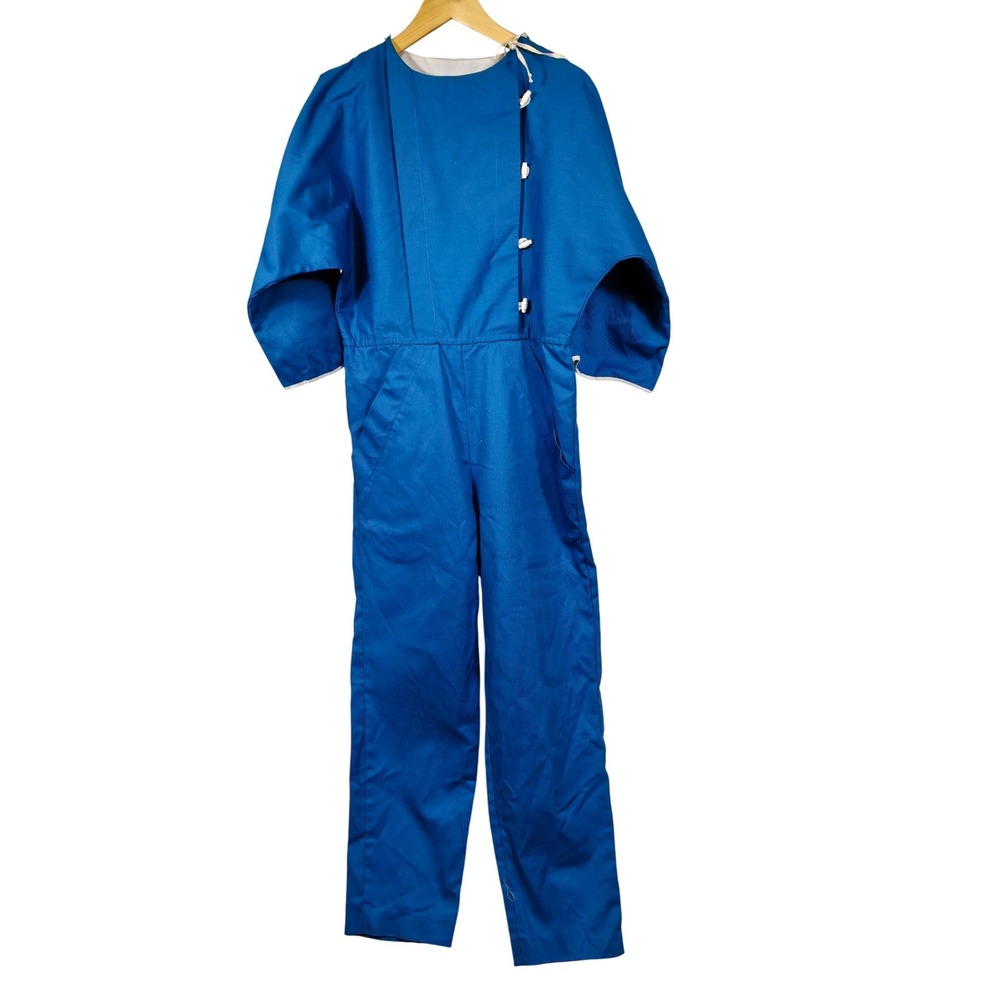 Vintage Jana Seattle‎ Blue Jumpsuit S Artisan Batwing 80s Utility Gorpcore Art
